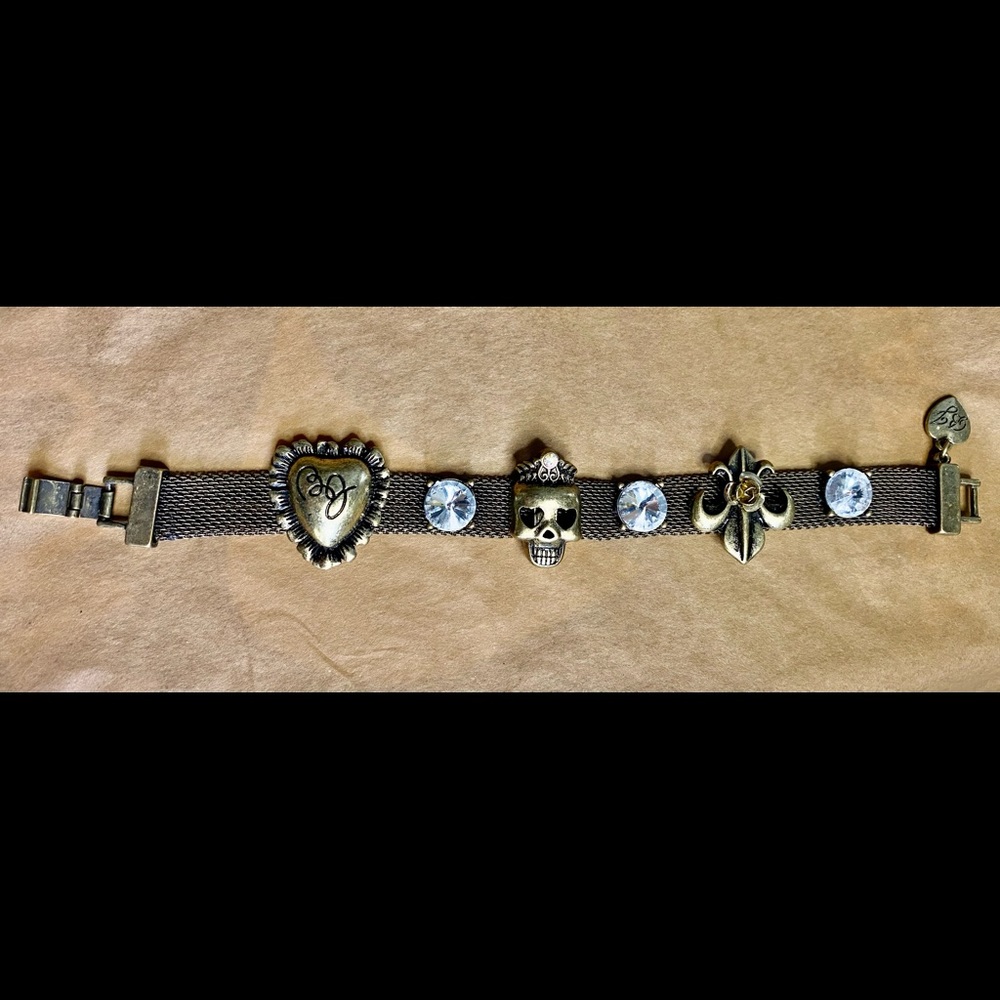 Rare Betsey Johnson Mesh Charm Bracelet